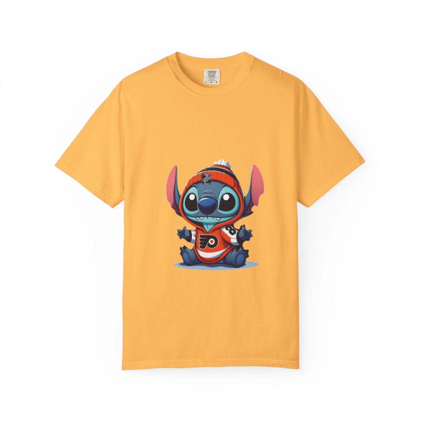 Stitch-Inspired Unisex Garment-Dyed T-Shirt, Cute Cartoon Tee, , Gift for Fans, Streetwear Style