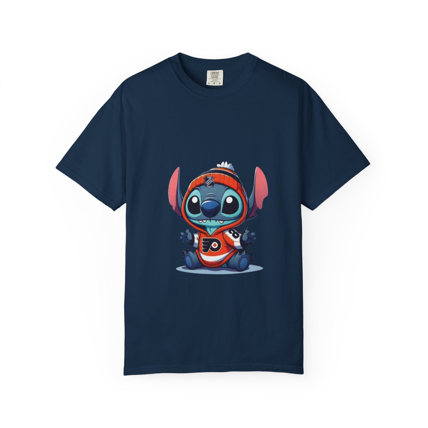 Stitch-Inspired Unisex Garment-Dyed T-Shirt, Cute Cartoon Tee, , Gift for Fans, Streetwear Style