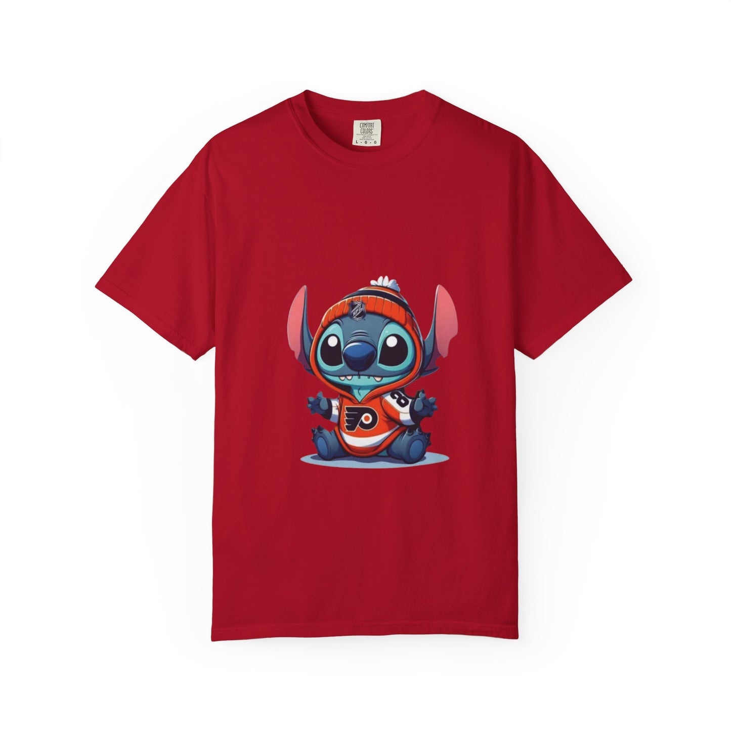 Stitch-Inspired Unisex Garment-Dyed T-Shirt, Cute Cartoon Tee, , Gift for Fans, Streetwear Style