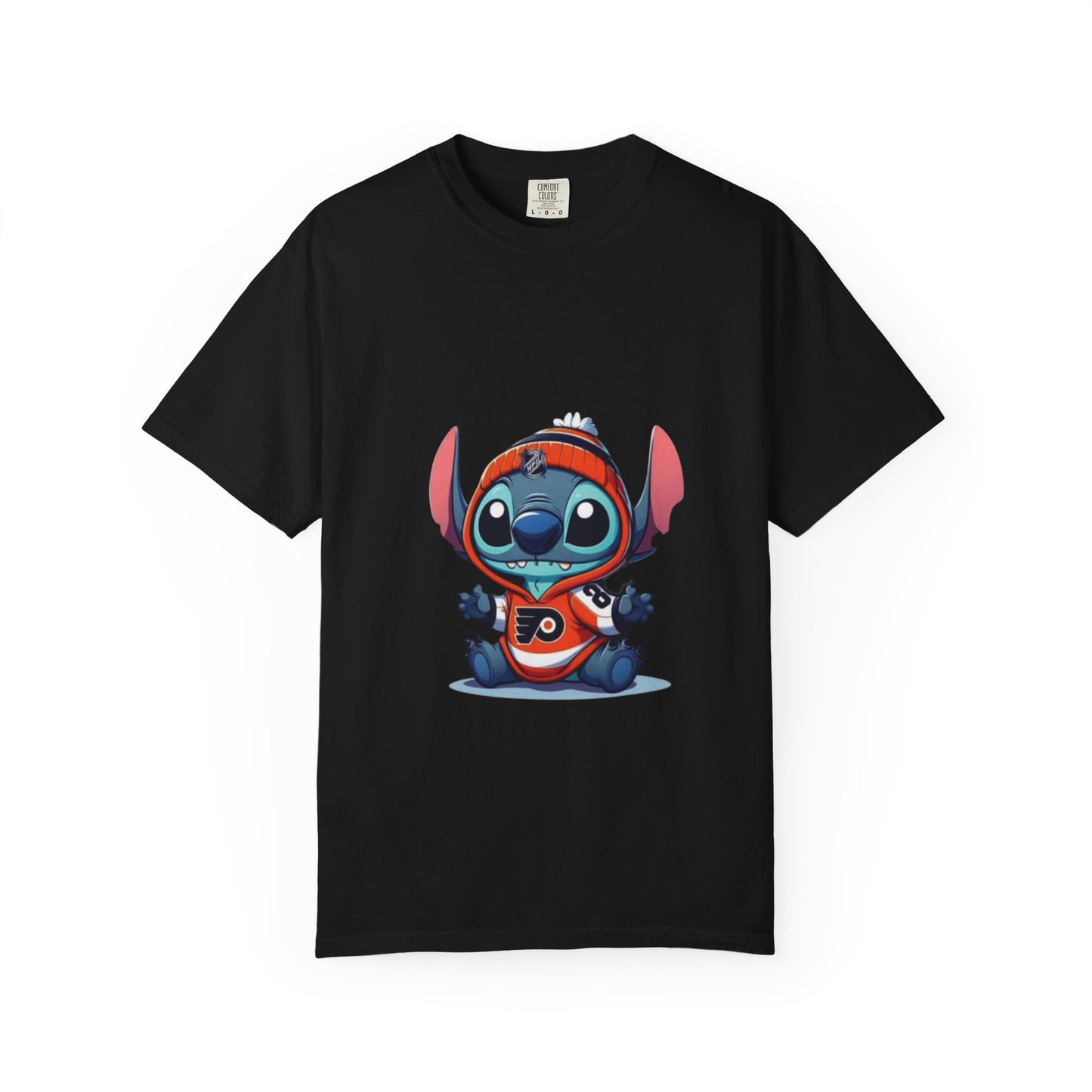 Stitch-Inspired Unisex Garment-Dyed T-Shirt, Cute Cartoon Tee, , Gift for Fans, Streetwear Style
