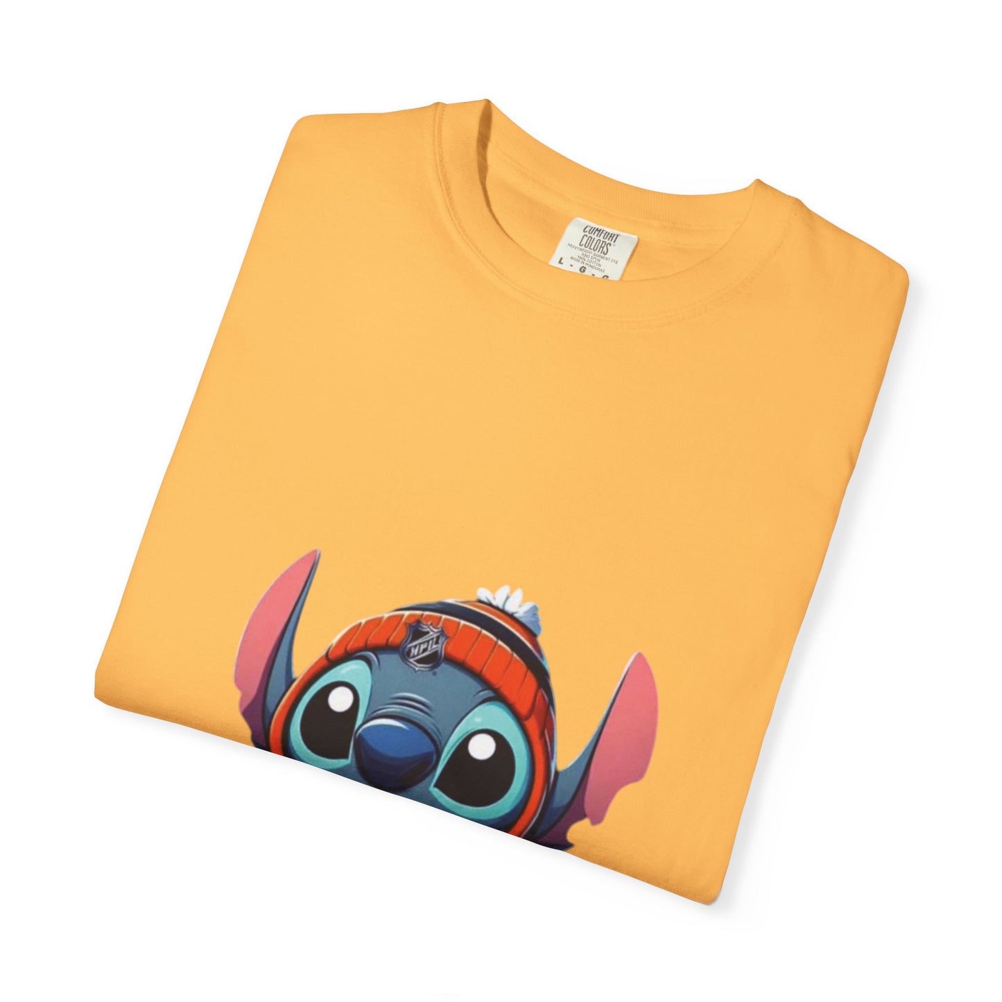 Stitch-Inspired Unisex Garment-Dyed T-Shirt, Cute Cartoon Tee,  , Gift for Fans, Streetwear Style
